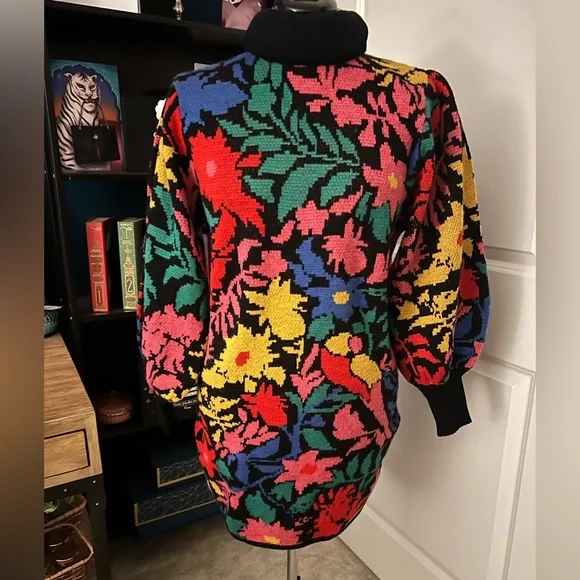 Farm Rio Sweater Dress Tropical Garden - Picture 4 of 6